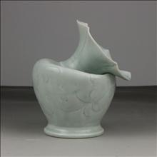 中国南宋時代青白磁花瓶 官窯青磁直頸瓶 Vase】中国‐南宋時代