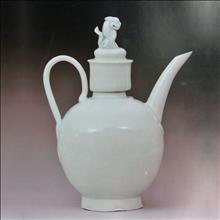 鎌倉名家蔵86】年代保証 宋代湖田窯青白磁青蓋壺 高10.2