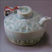 南宋湖田窑青白釉印花小执壶/酒壶-酒壶-南宋湖田- 藏点啦古玩网