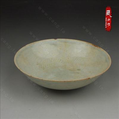 北宋青白瓷器 刻划瓷盘
