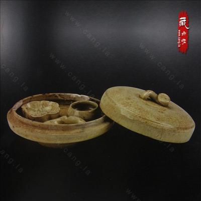 北宋早期青白瓷器 蒂纽奁盒/粉盒/瓷盒 繁昌窑