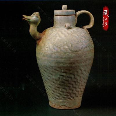 影青鸟口壶 南宋瓷器或元代瓷器